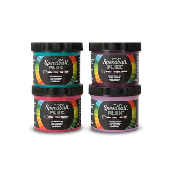 Speedball® Flex™ Trend 4 Color Fabric Screen Printing Ink Set